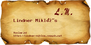 Lindner Miklós névjegykártya